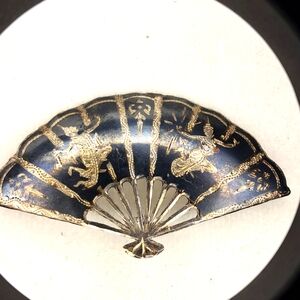 Vintage Siam Sterling Niello brooch